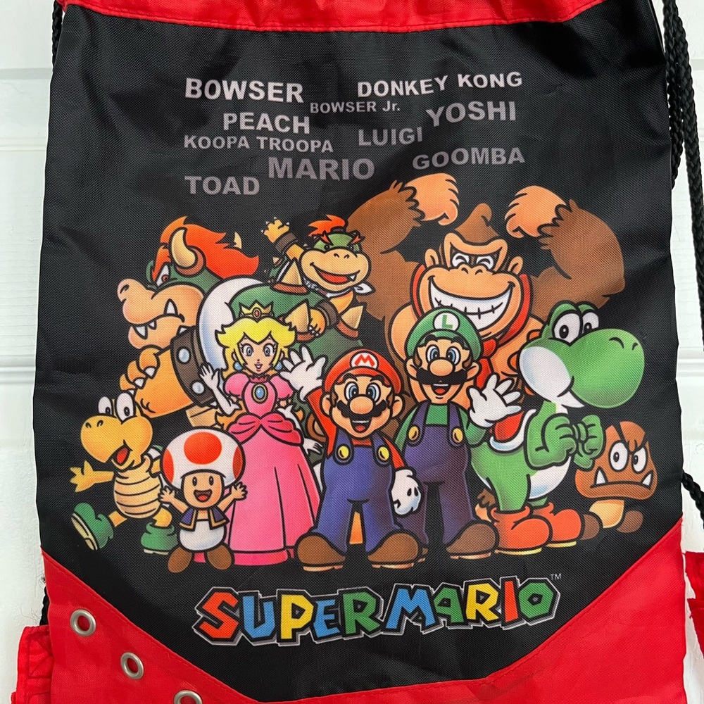 Super Mario Drawstring Backpack - Picture 2 of 3